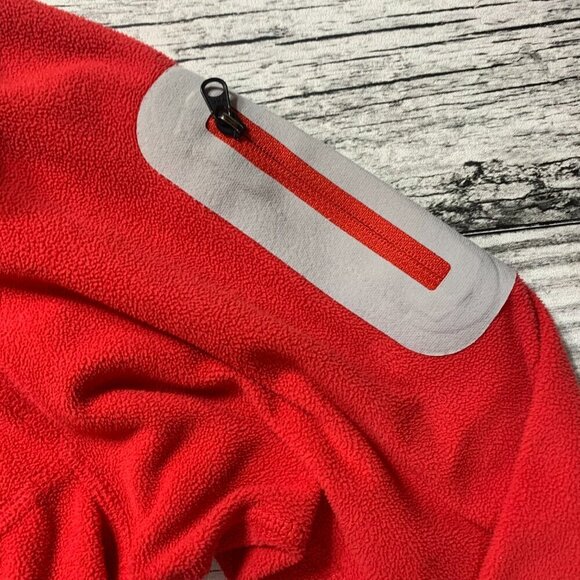 Eddie Bauer First Ascent Red Fleece 1/2 Zip Pullover Active Jacket - Picture 3 of 11